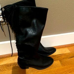 Tall black boots size 8.5.